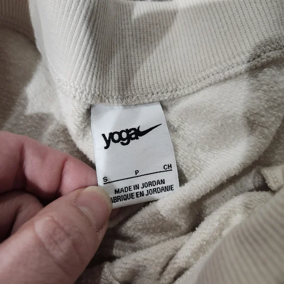 Nike Yoga Neutral Cream Drawstring Joggers, Minor Piling SZ Small - Picture 5 of 7